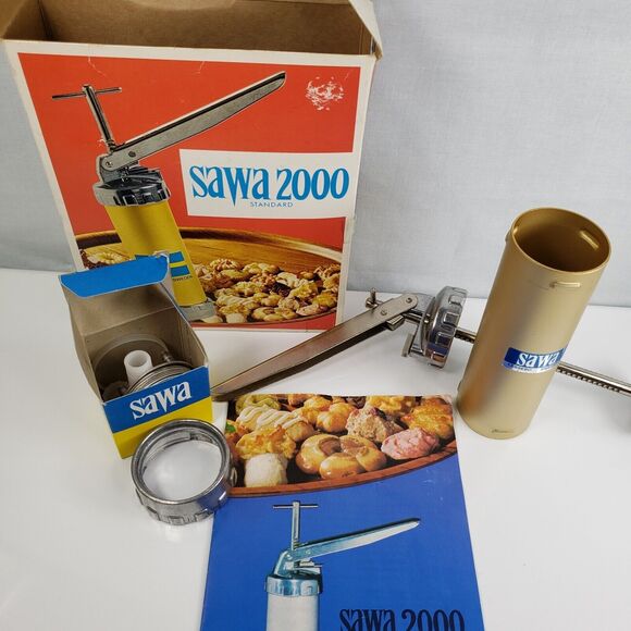 Vintage SAWA 2000 Standard Metal Cookie Press Decorator Gun With Box 1970s - Picture 15 of 16